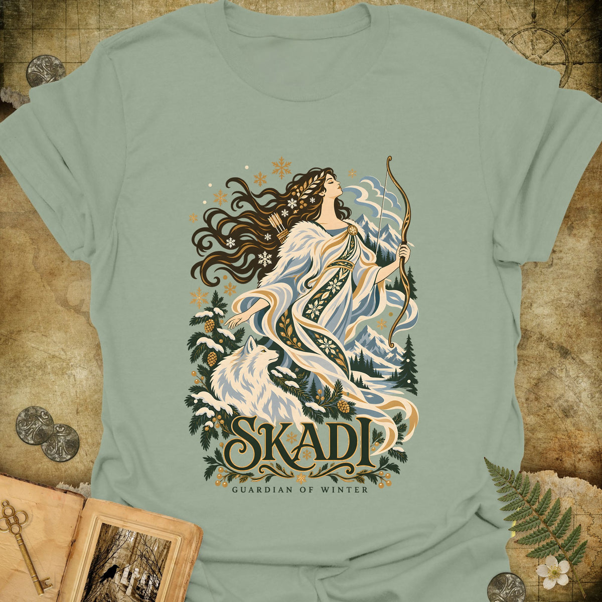 Skadi - Guardian Of Winter T-Shirt - Sage
