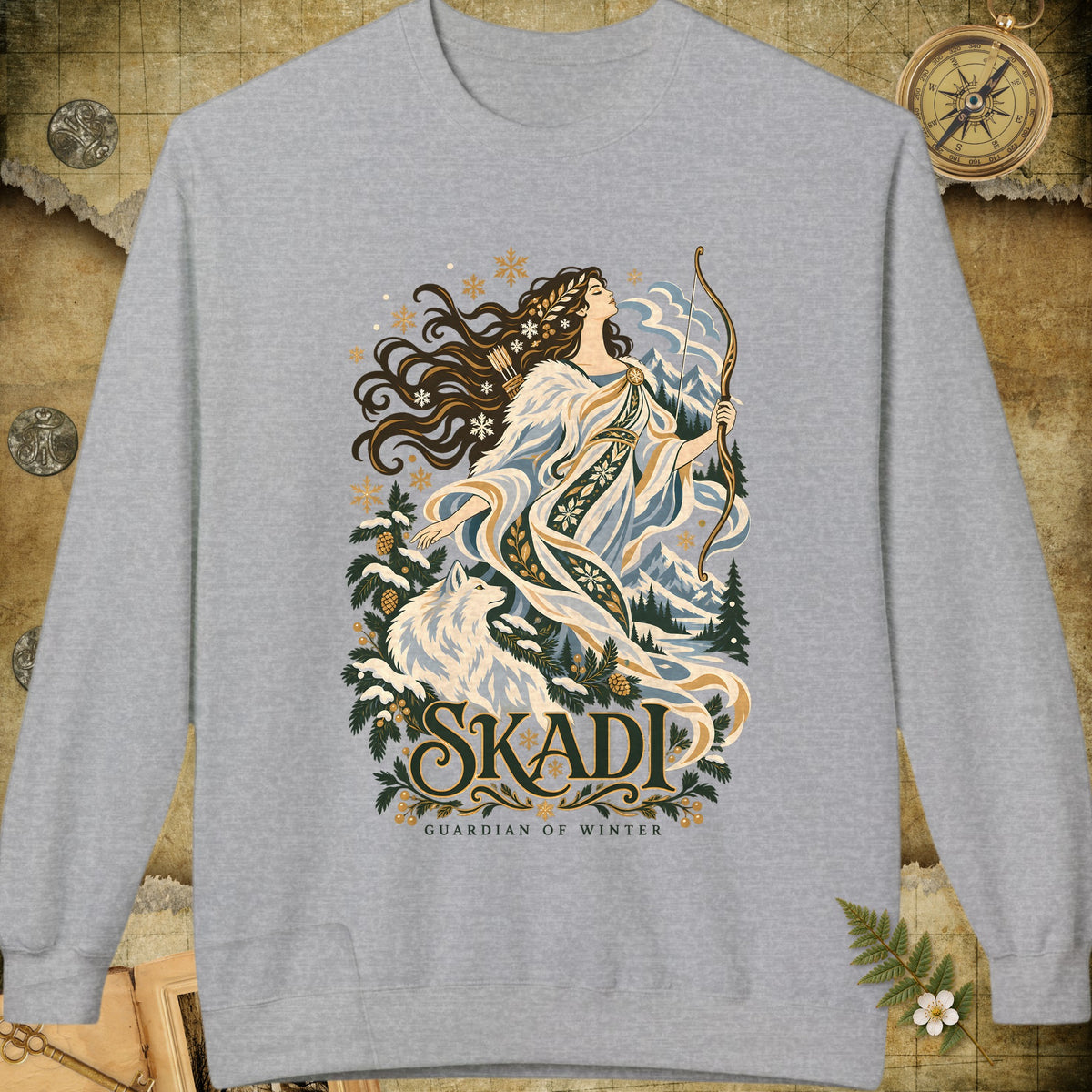 Skadi - Guardian Of Winter Sweatshirt - Sport Grey