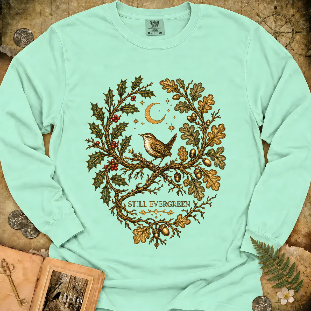 Still Evergreen Long Sleeve T-Shirt - Island Reef