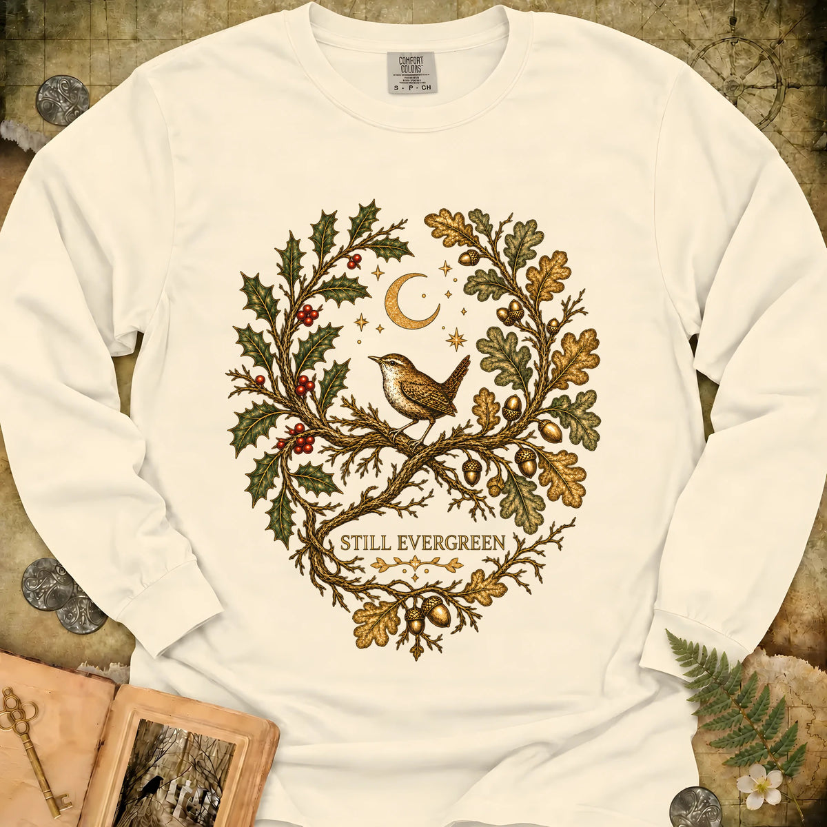 Still Evergreen Long Sleeve T-Shirt - Ivory
