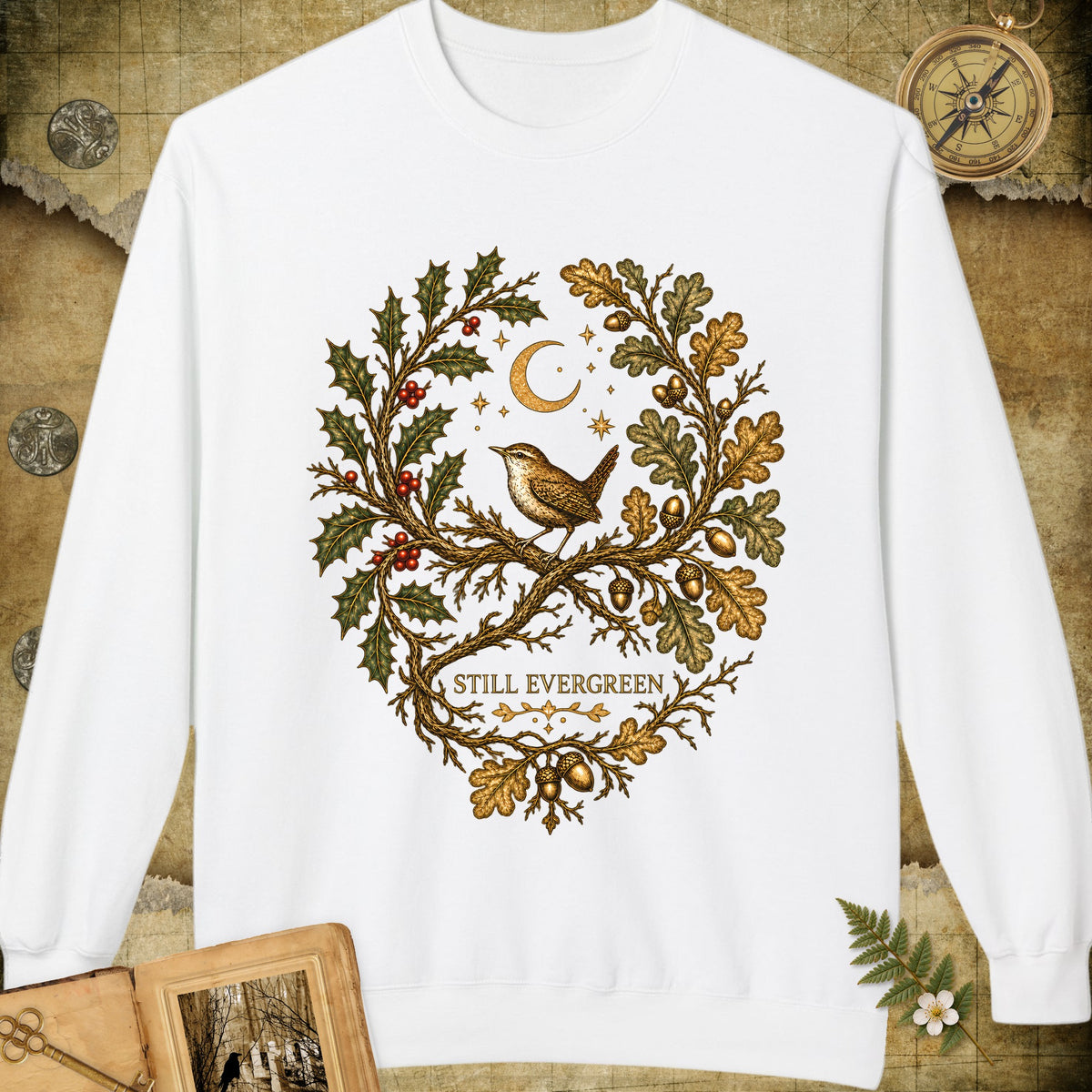 Still Evergreen Sweatshirt - White