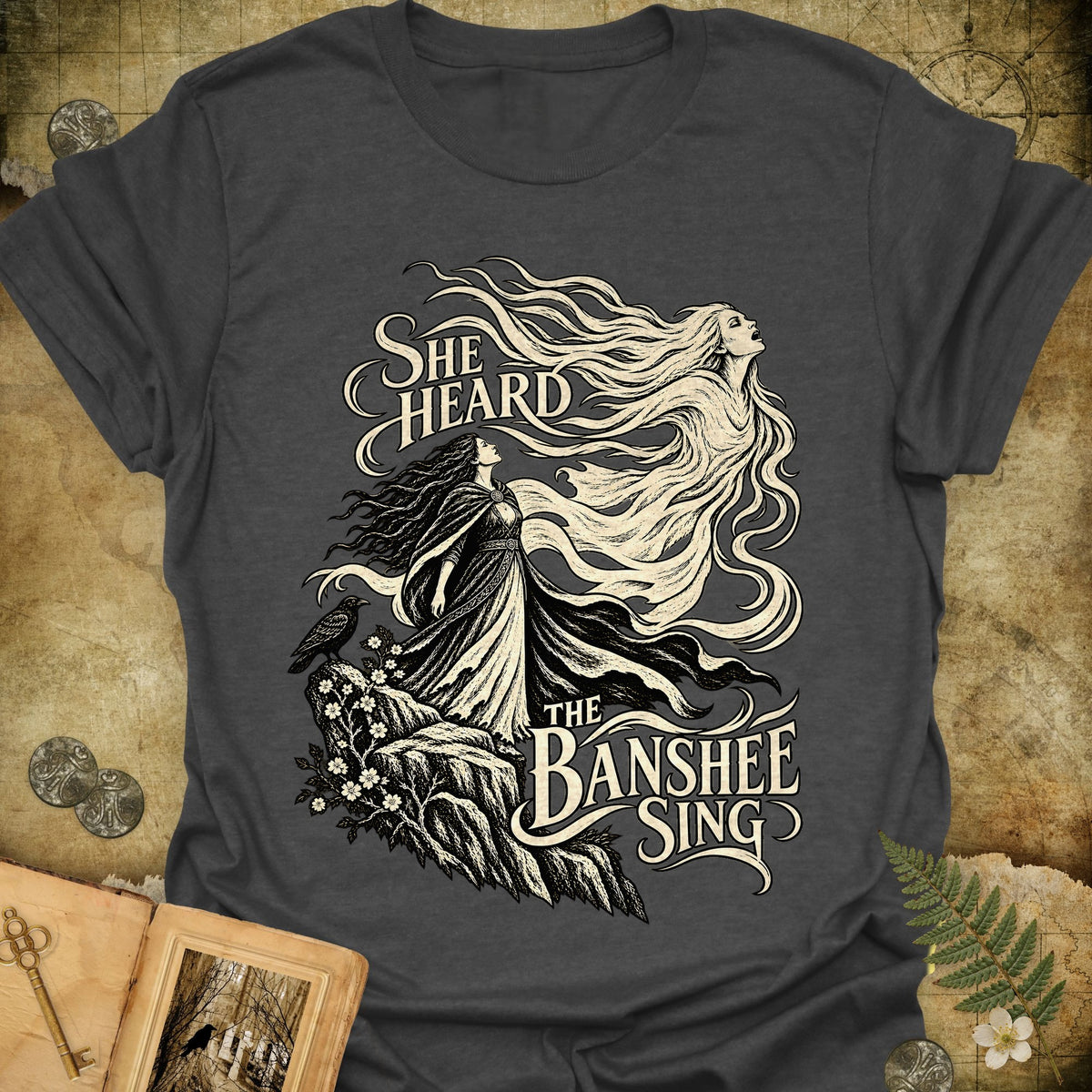 The Banshee Sings T-Shirt - Dark Heather
