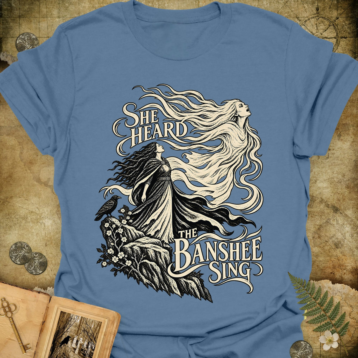 The Banshee Sings T-Shirt - Indigo Blue