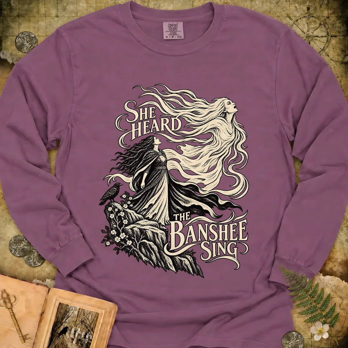 The Banshee Sings Long Sleeve T-Shirt - Berry