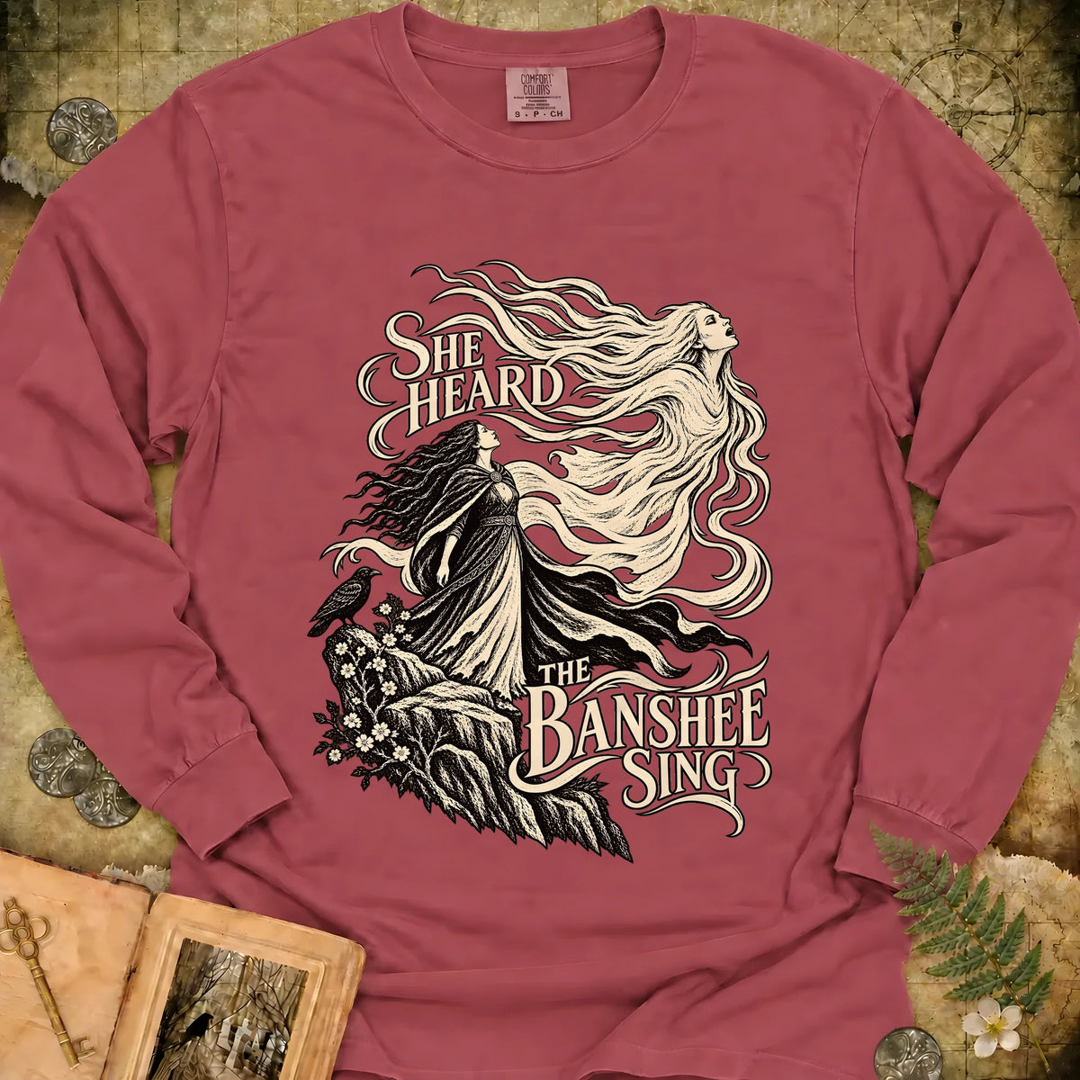 The Banshee Sings Long Sleeve T-Shirt - Brick