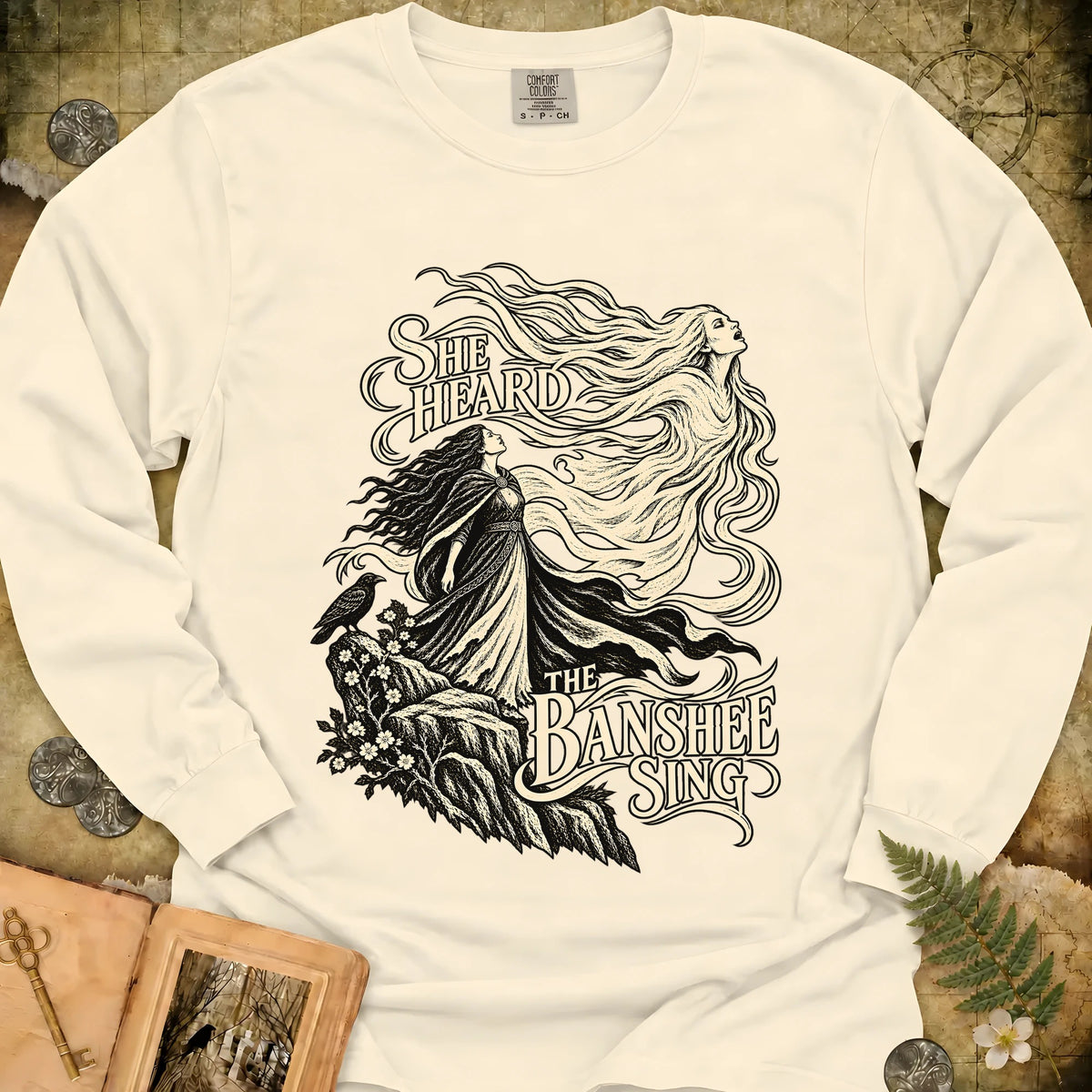 The Banshee Sings Long Sleeve T-Shirt - Ivory