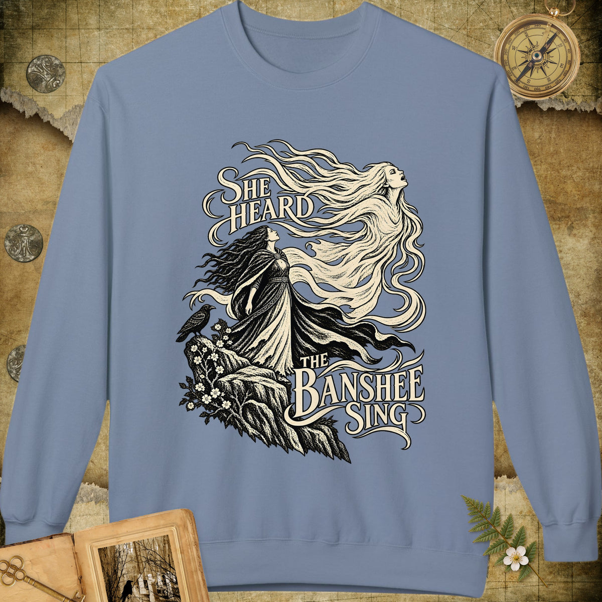 The Banshee Sings Sweatshirt - Stone Blue