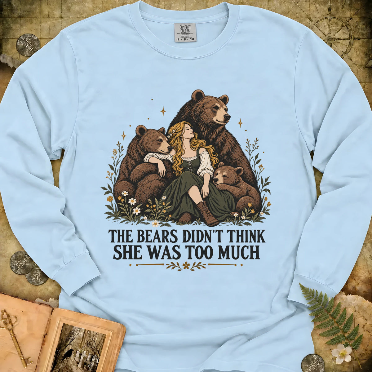The Bears Long Sleeve T-Shirt - Chambray