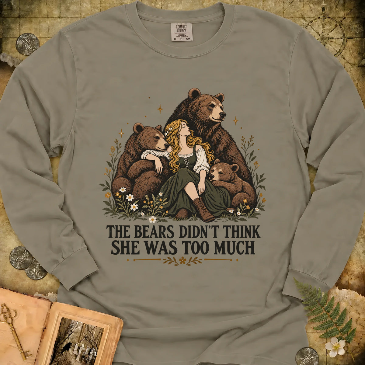 The Bears Long Sleeve T-Shirt - Sandstone