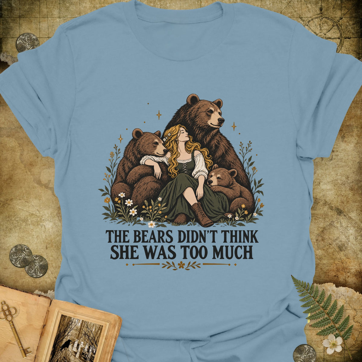 The Bears T-Shirt - Stone Blue