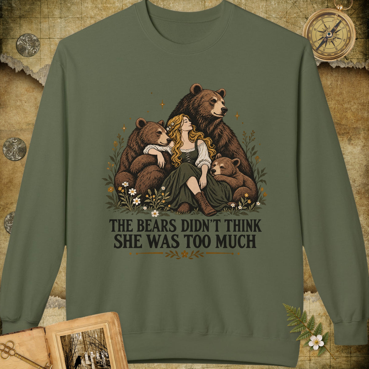 The Bears Sweatshirt - Military Green