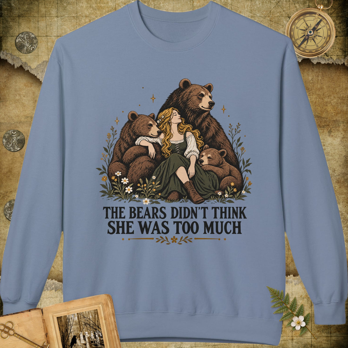 The Bears Sweatshirt - Stone Blue