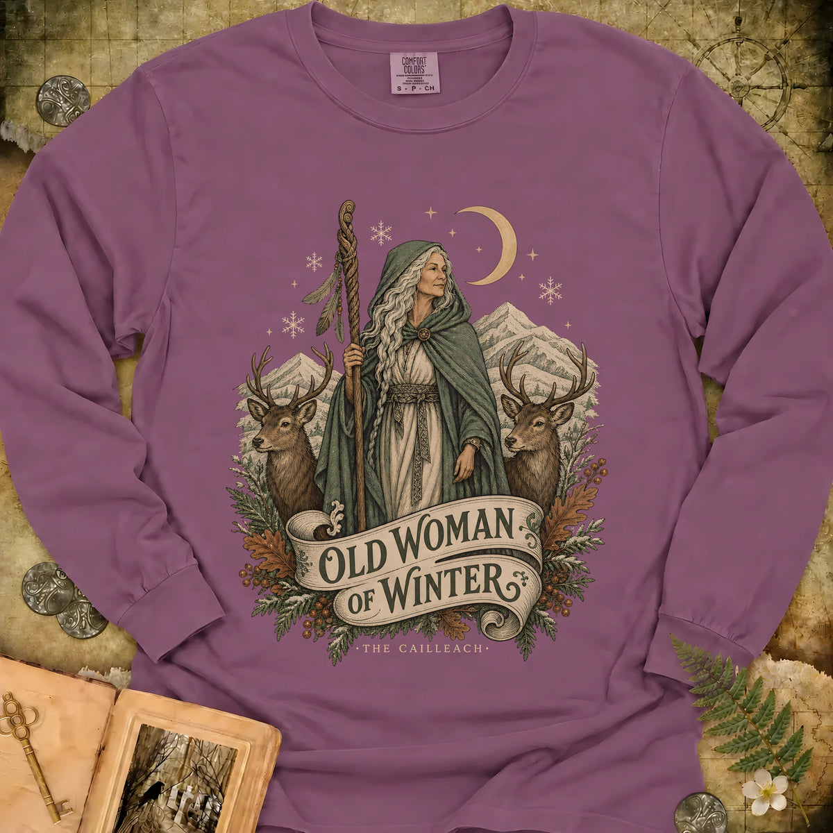 The Cailleach Long Sleeve T-Shirt - Berry