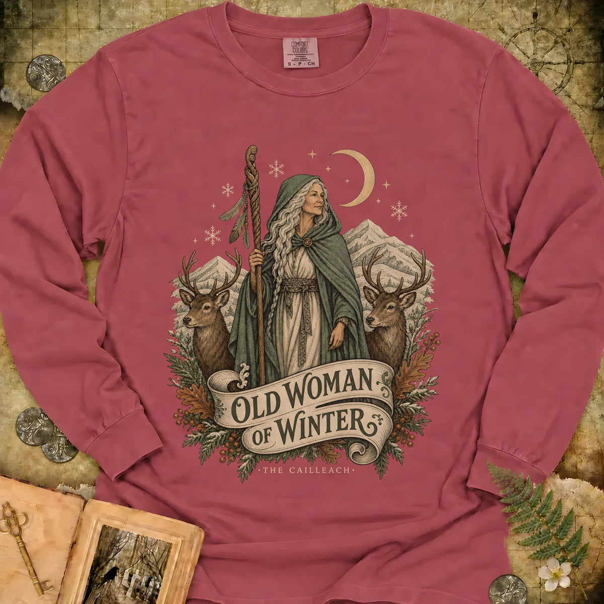 The Cailleach Long Sleeve T-Shirt - Brick