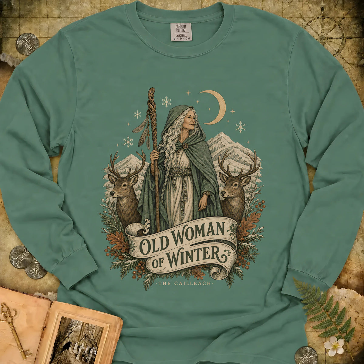 The Cailleach Long Sleeve T-Shirt - Light Green