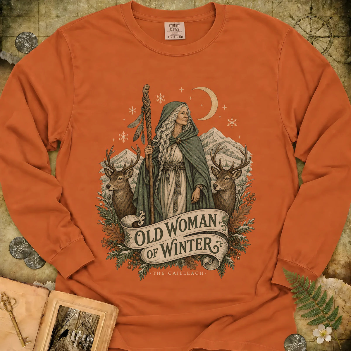 The Cailleach Long Sleeve T-Shirt - Yam