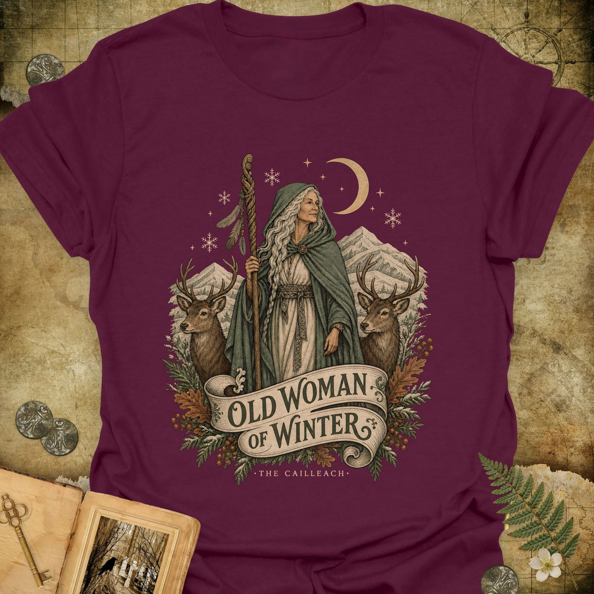 The Cailleach T-Shirt - Maroon