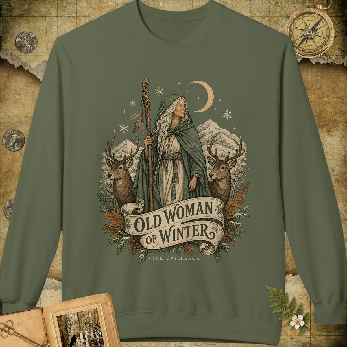 The Cailleach Sweatshirt - Military Green