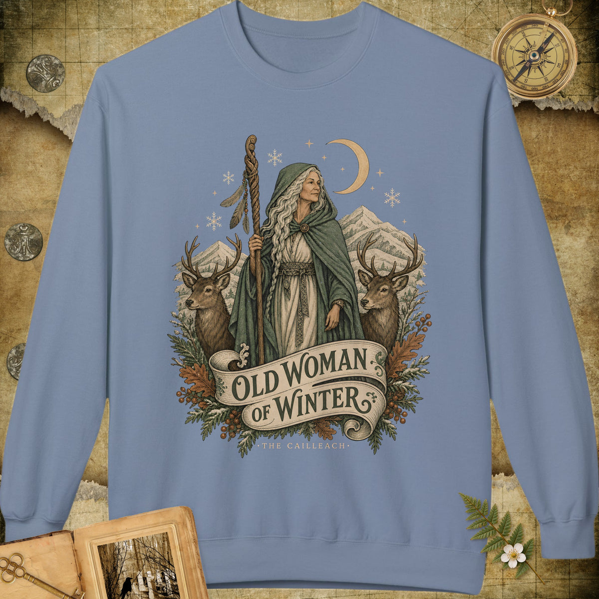 The Cailleach Sweatshirt - Stone Blue