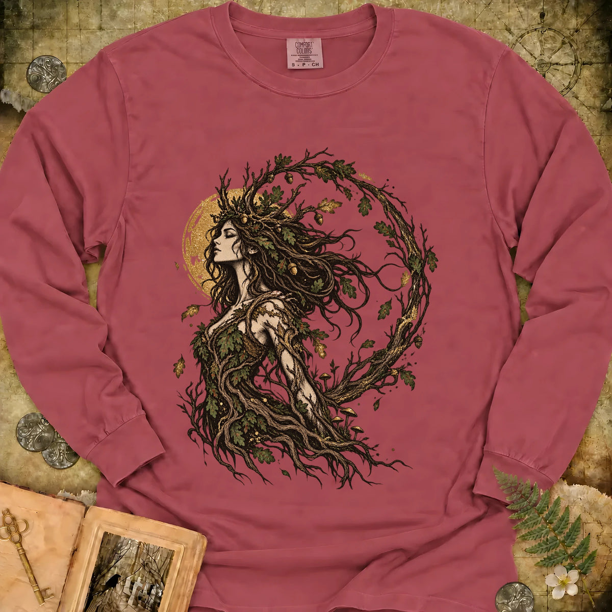 The Dryad Long Sleeve T-Shirt - Brick