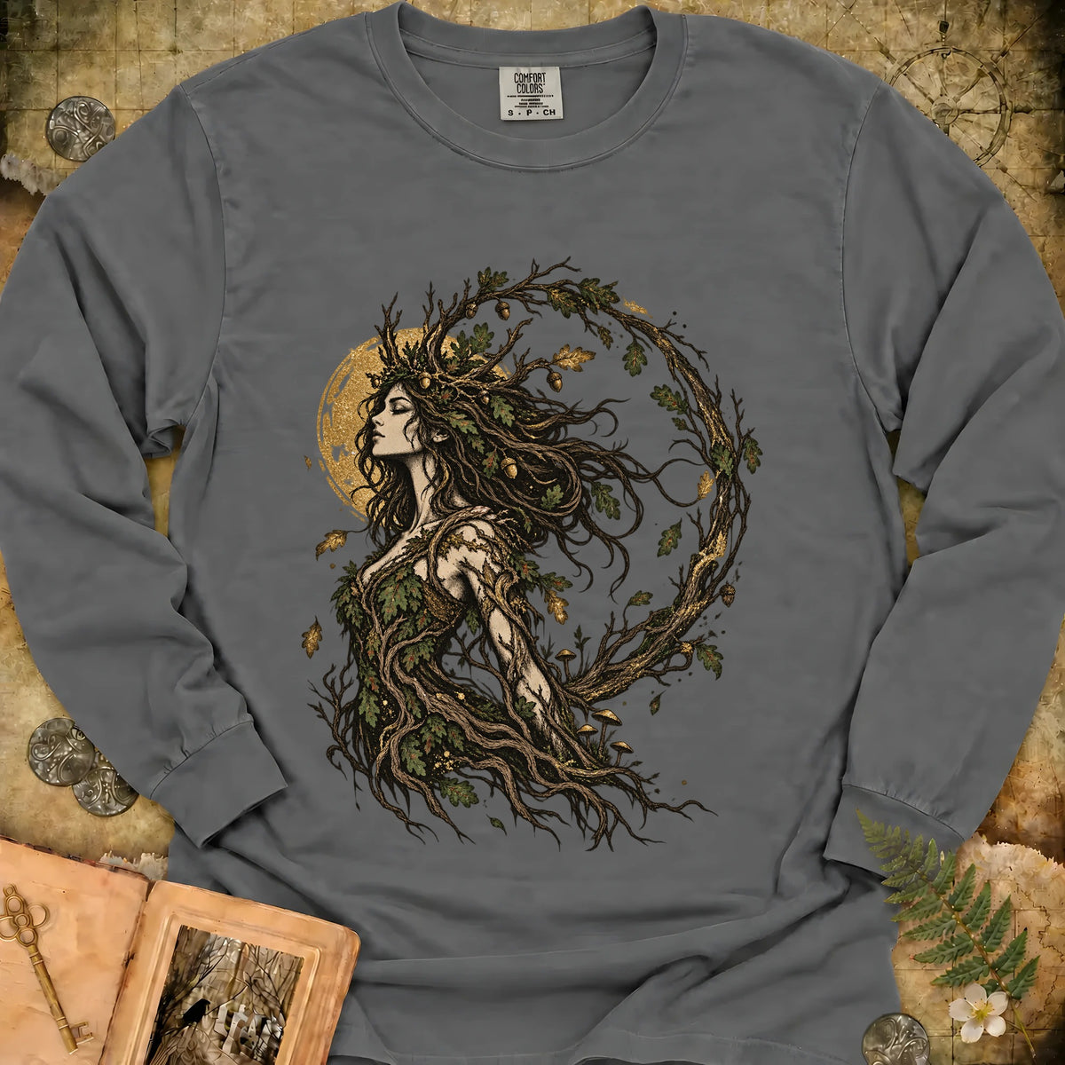 The Dryad Long Sleeve T-Shirt - Granite