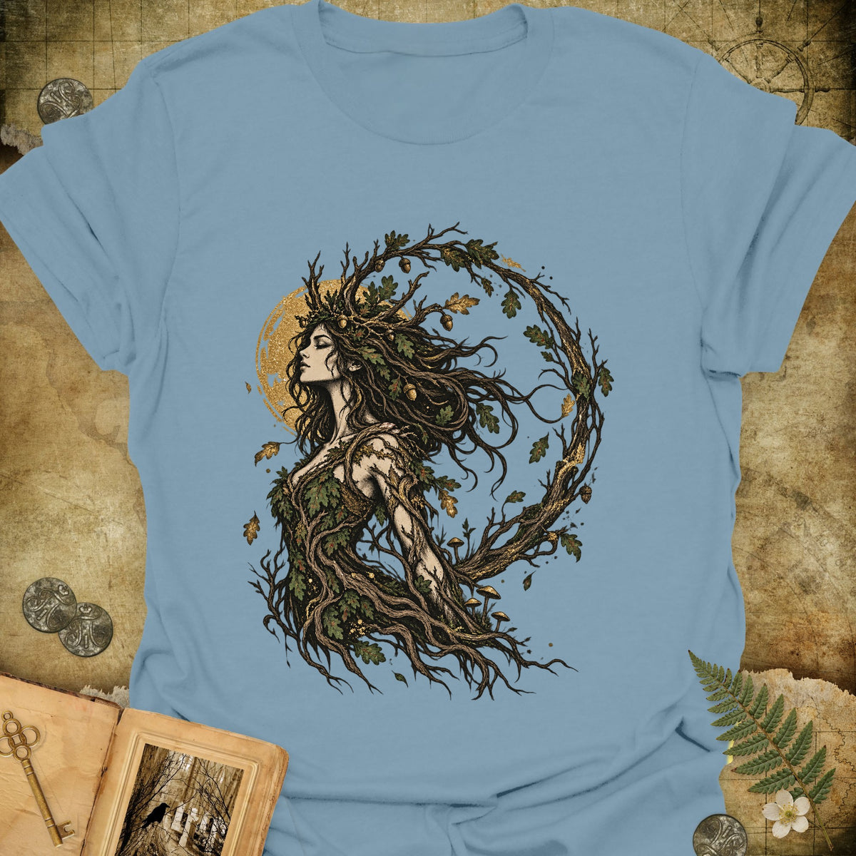 The Dryad T-Shirt - Stone Blue