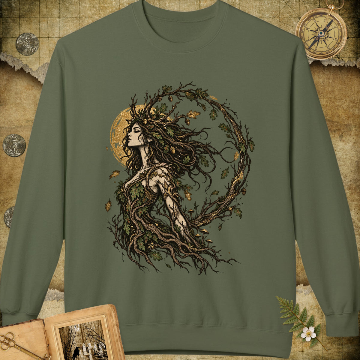 The Dryad Sweatshirt - Military Green