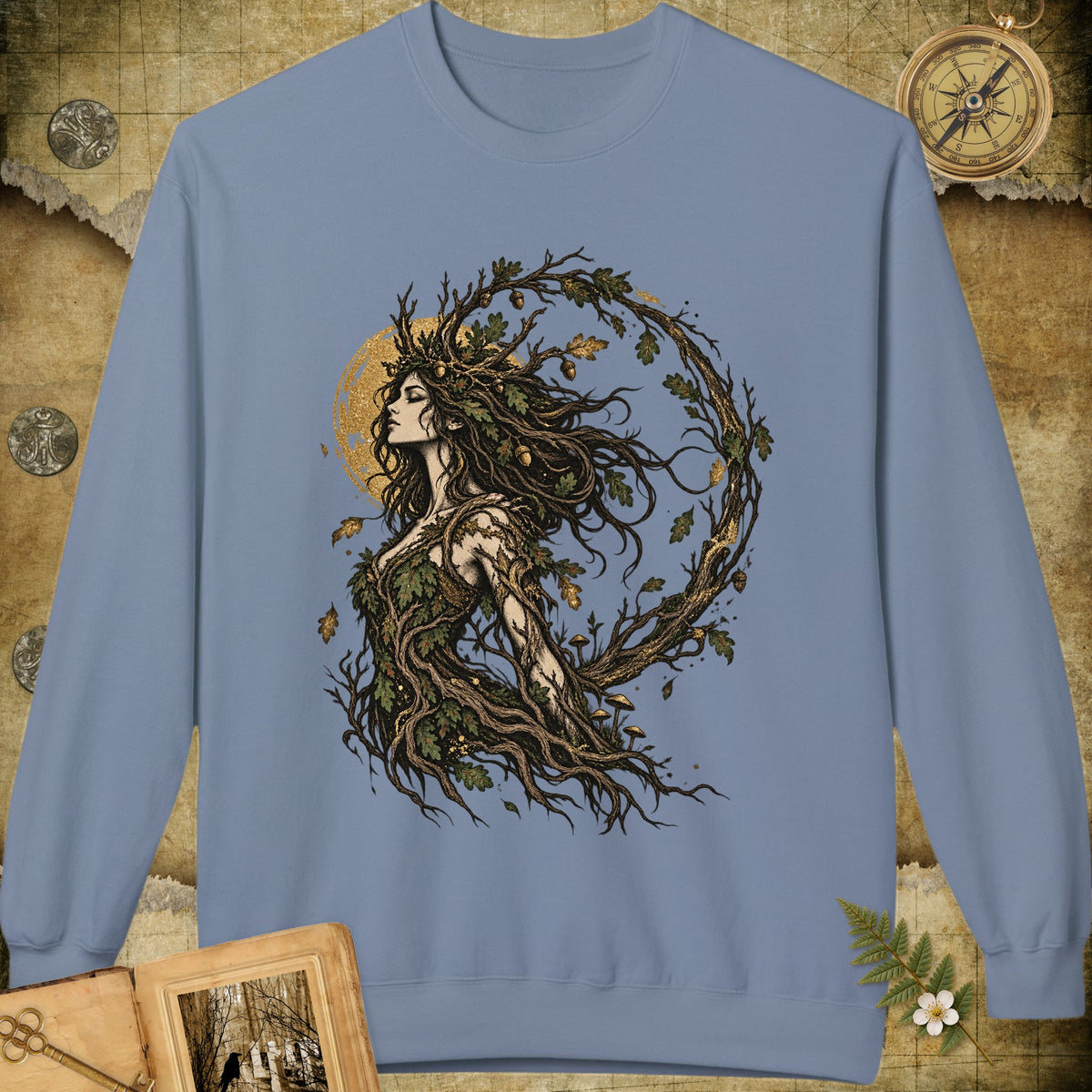 The Dryad Sweatshirt - Stone Blue