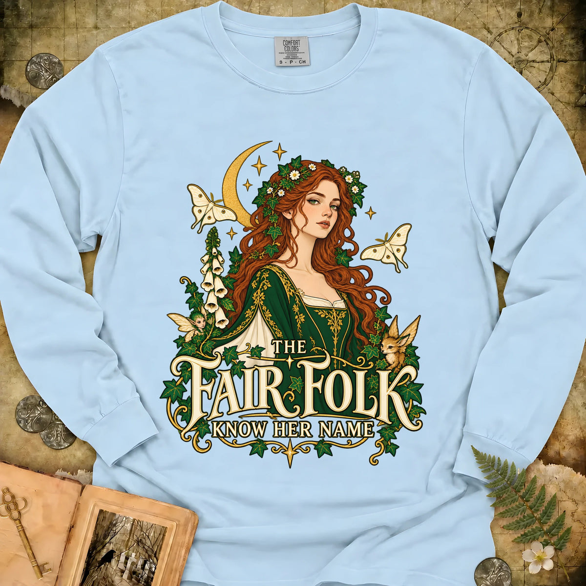 The Fair Folk Long Sleeve T-Shirt - Chambray
