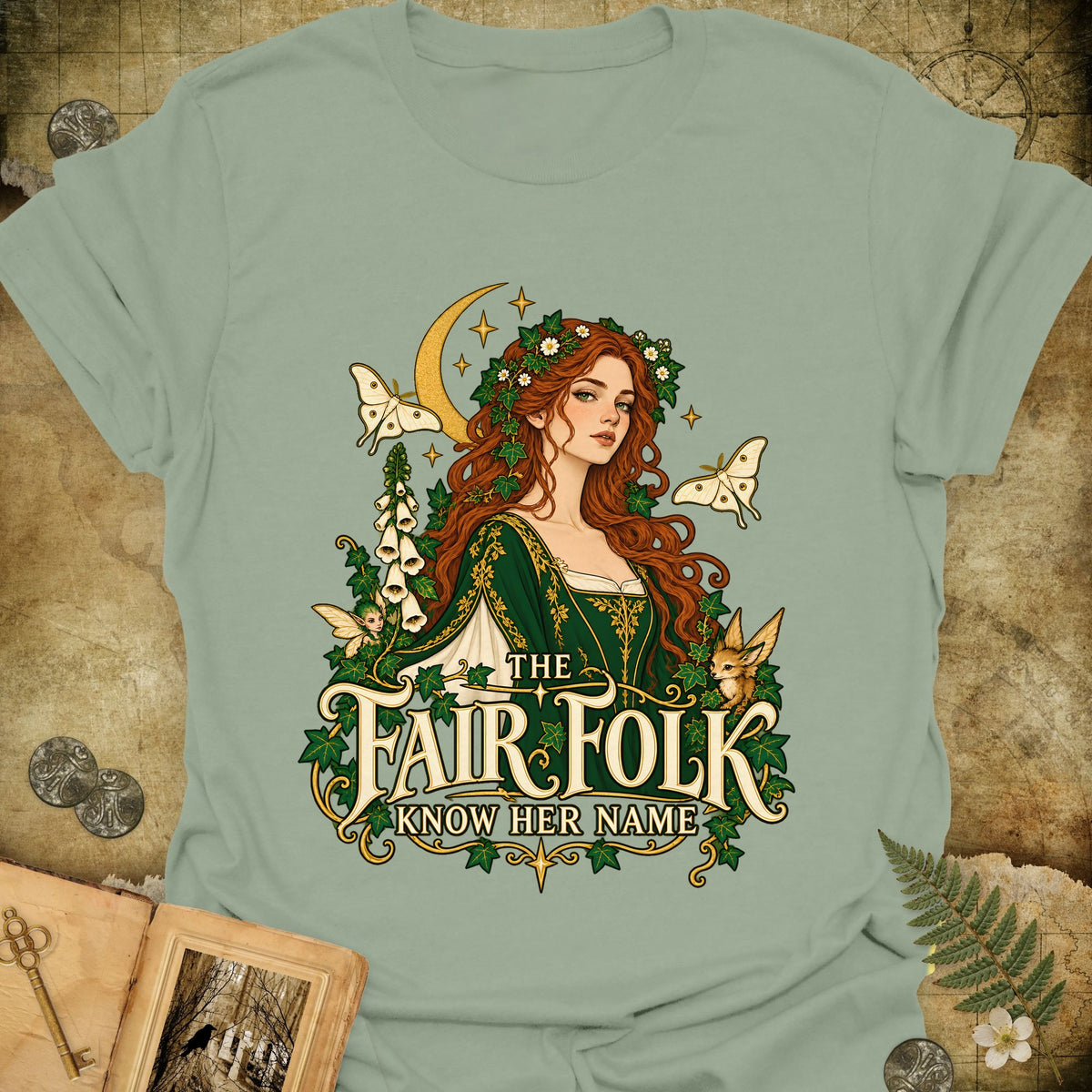 The Fair Folk T-Shirt - Sage