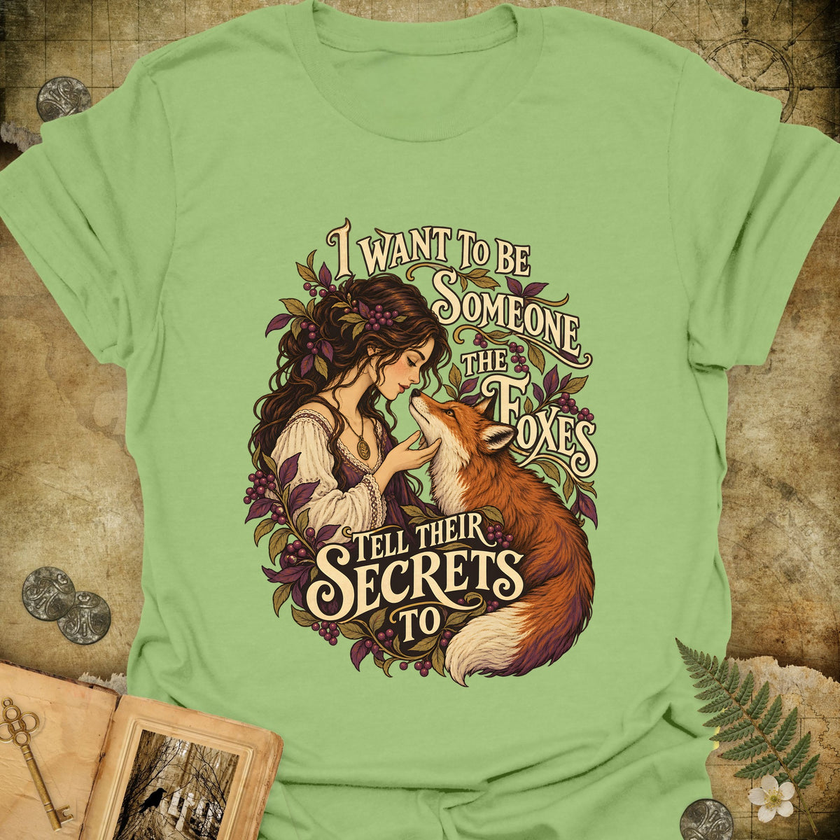 The Foxes Secrets T-Shirt - Kiwi