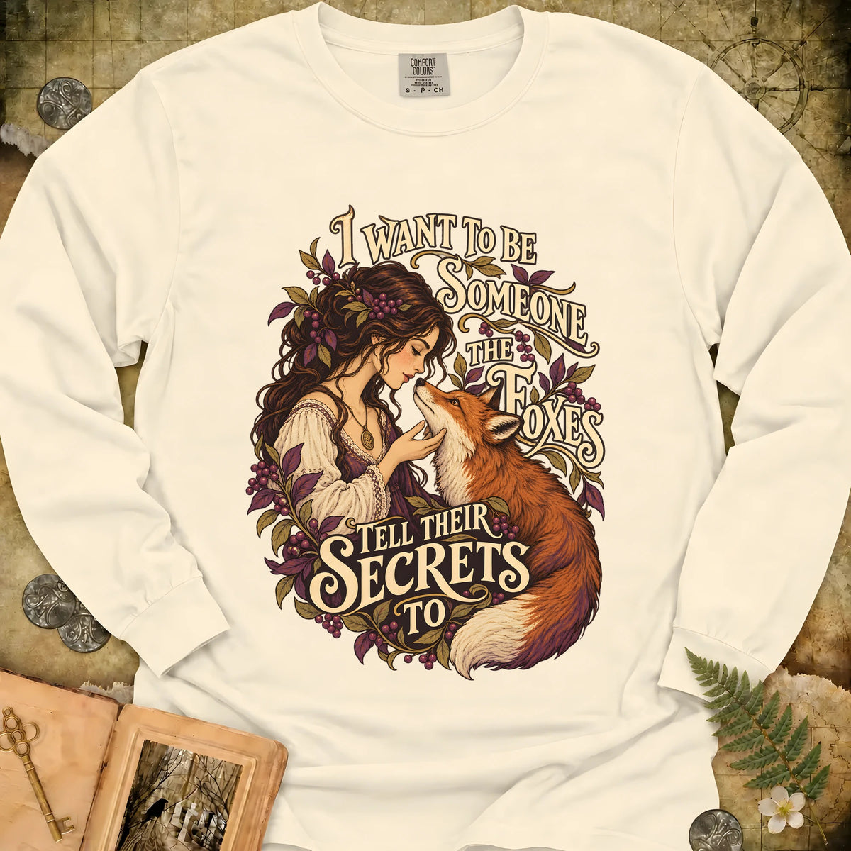 The Foxes Secrets Long Sleeve T-Shirt - Ivory