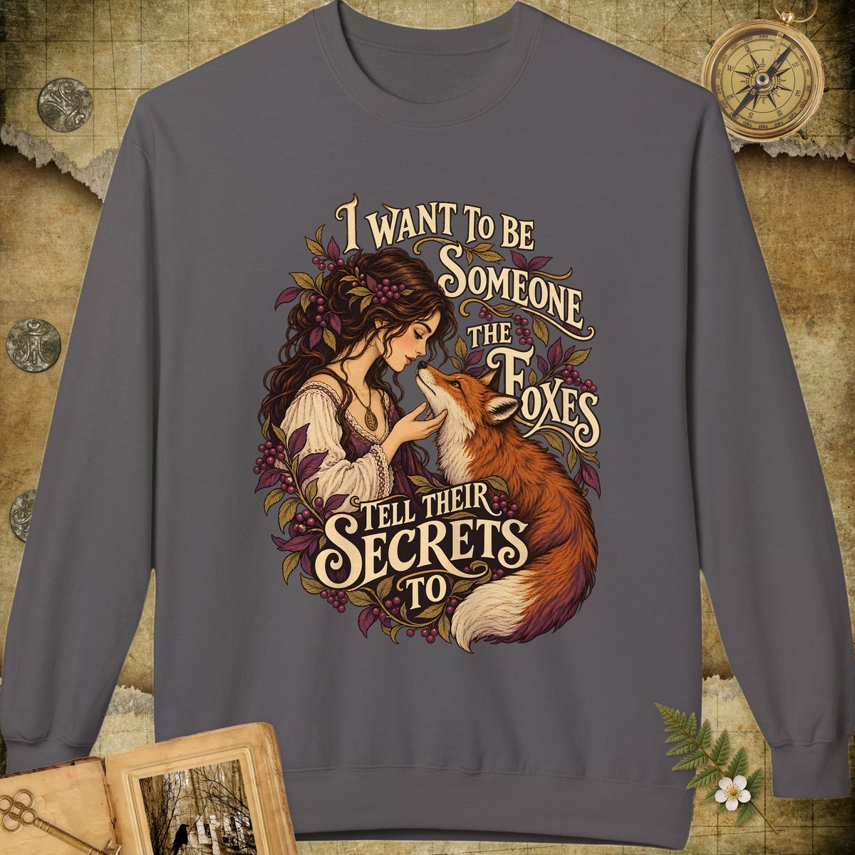 The Foxes Secrets Sweatshirt - Charcoal