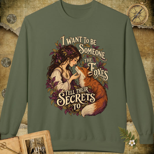 The Foxes Secrets Sweatshirt - Military Green