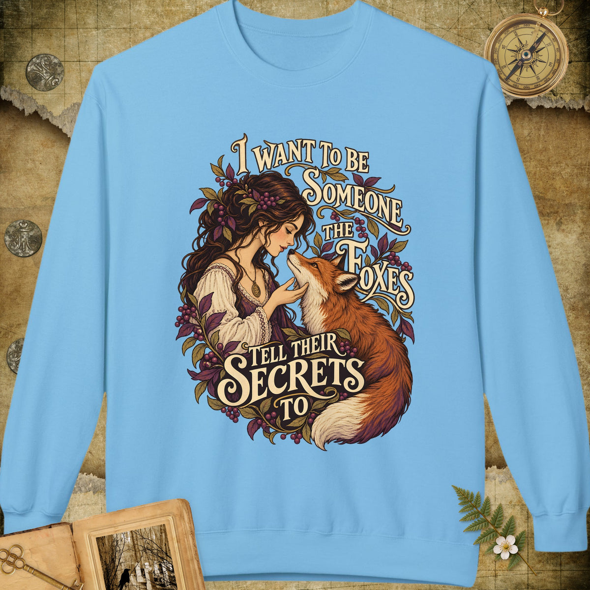 The Foxes Secrets Sweatshirt - Sky