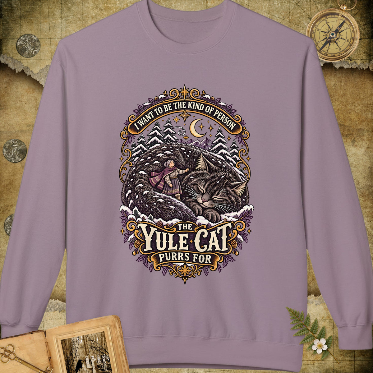 The Kind Of Person The Yule Cat Purrs For Sweatshirt - Paragon