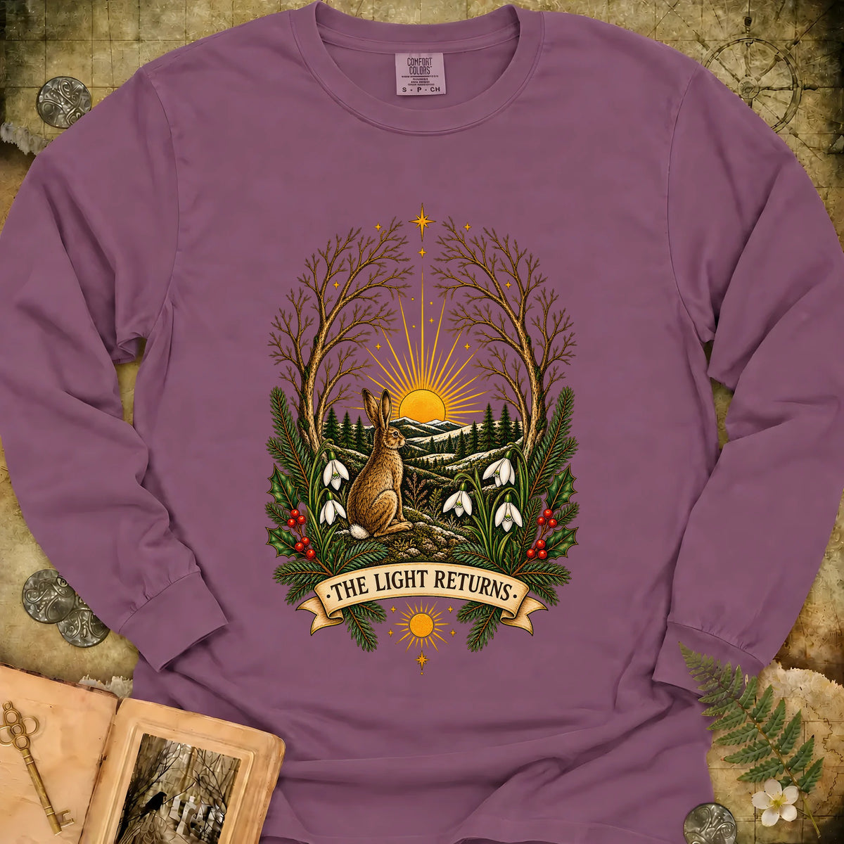 The Light Returns Long Sleeve T-Shirt - Berry