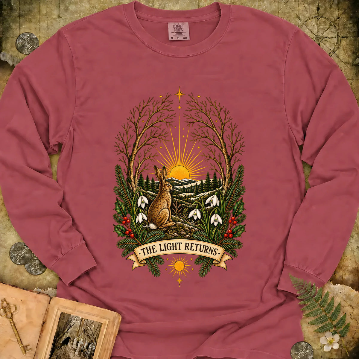 The Light Returns Long Sleeve T-Shirt - Brick