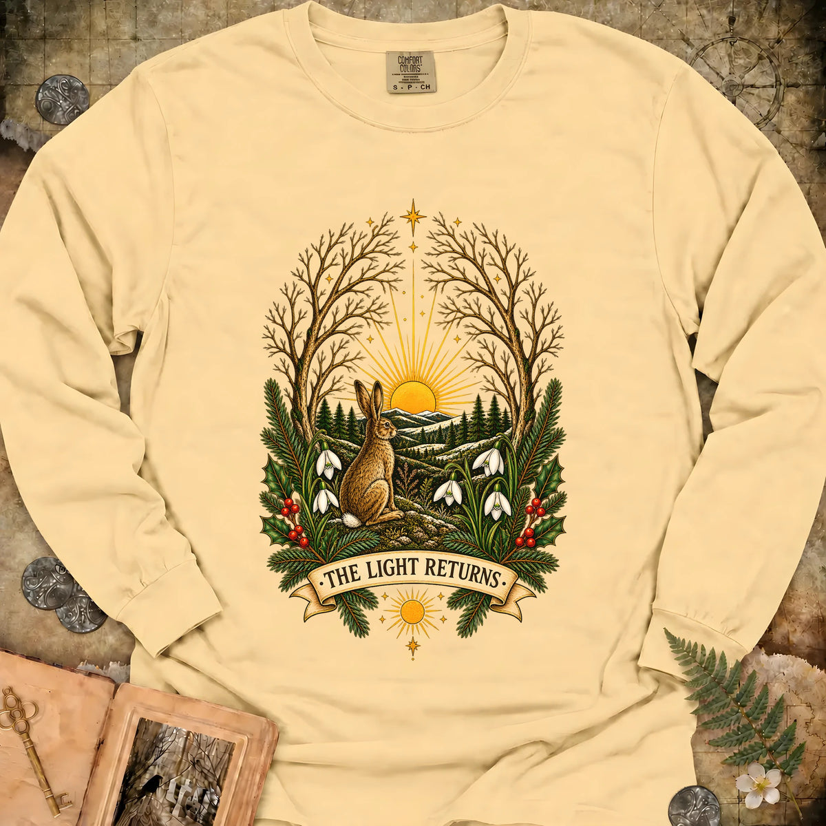 The Light Returns Long Sleeve T-Shirt - Butter