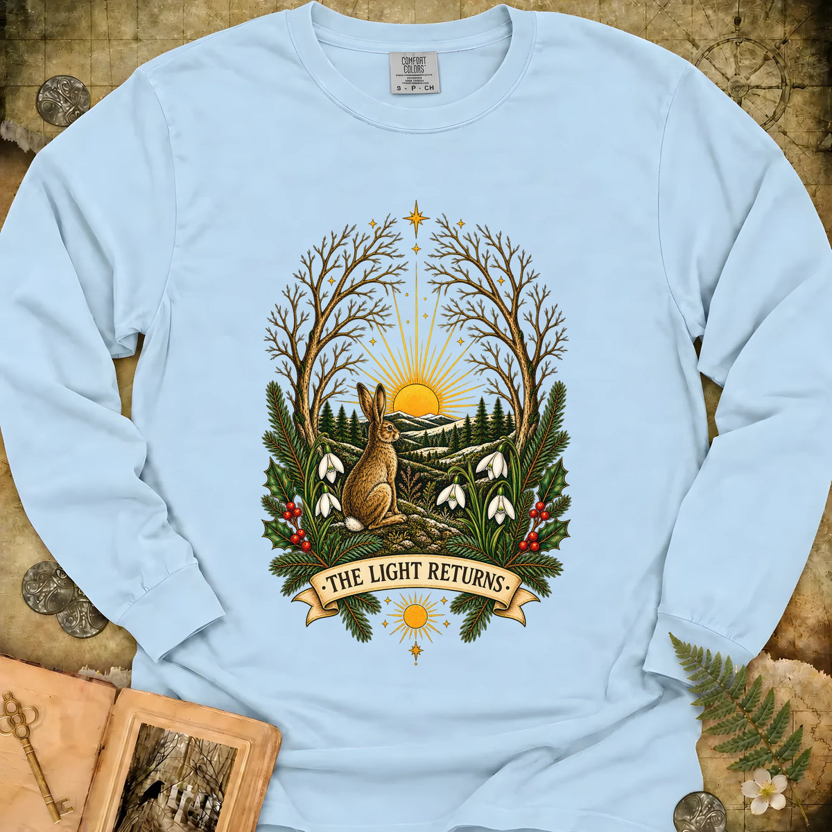 The Light Returns Long Sleeve T-Shirt - Chambray