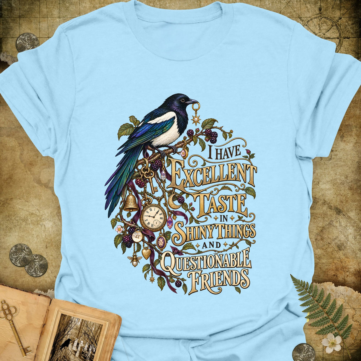 The Magpie Society T-Shirt - Light Blue