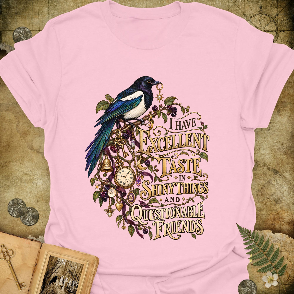 The Magpie Society T-Shirt - Light Pink