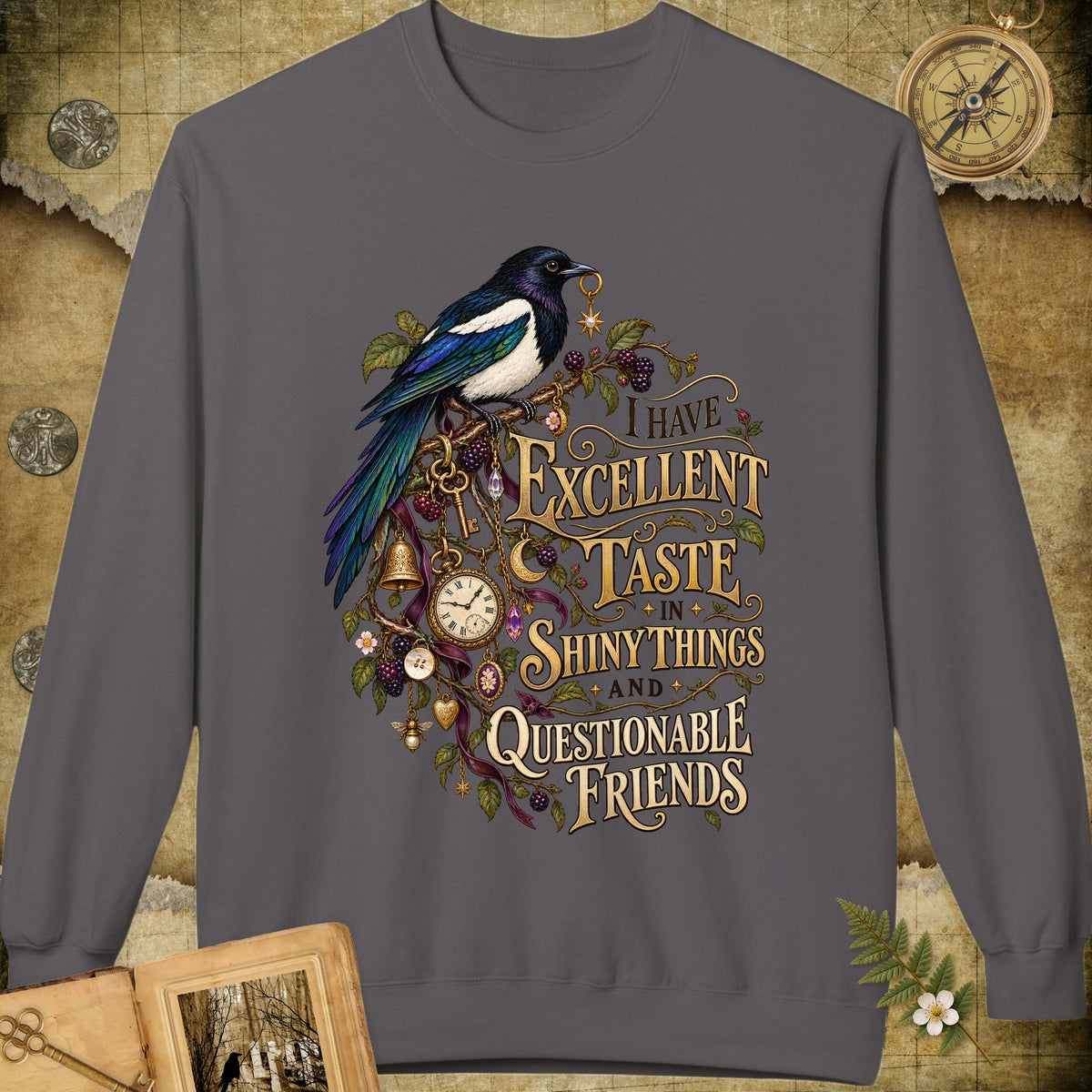 The Magpie Society Sweatshirt - Charcoal
