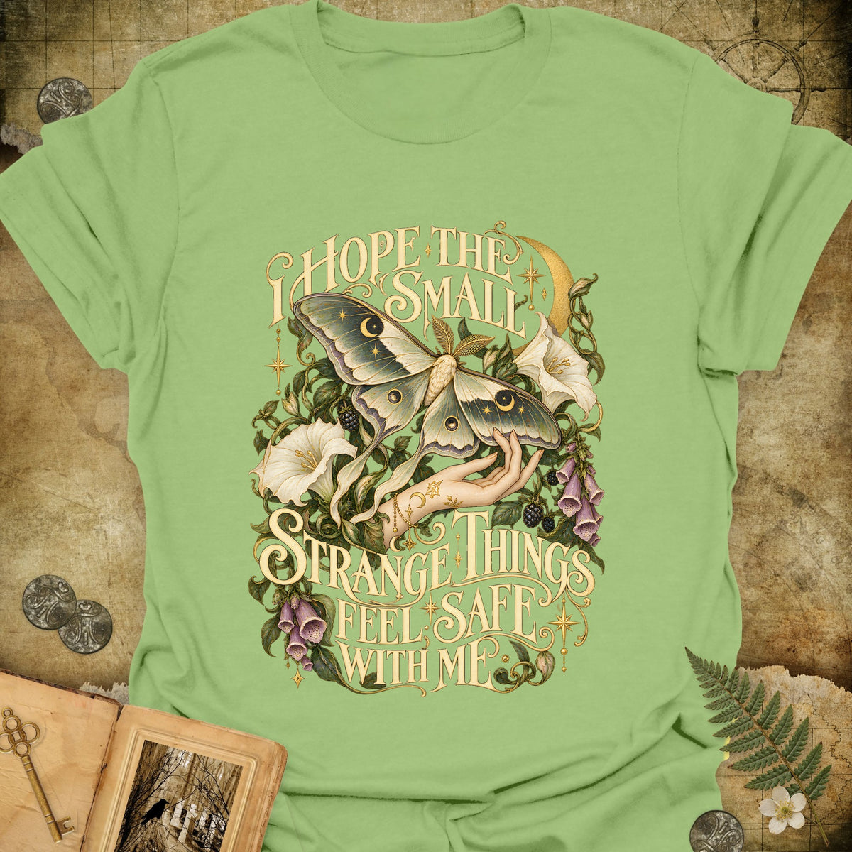 The Moth Whisperer T-Shirt - Kiwi