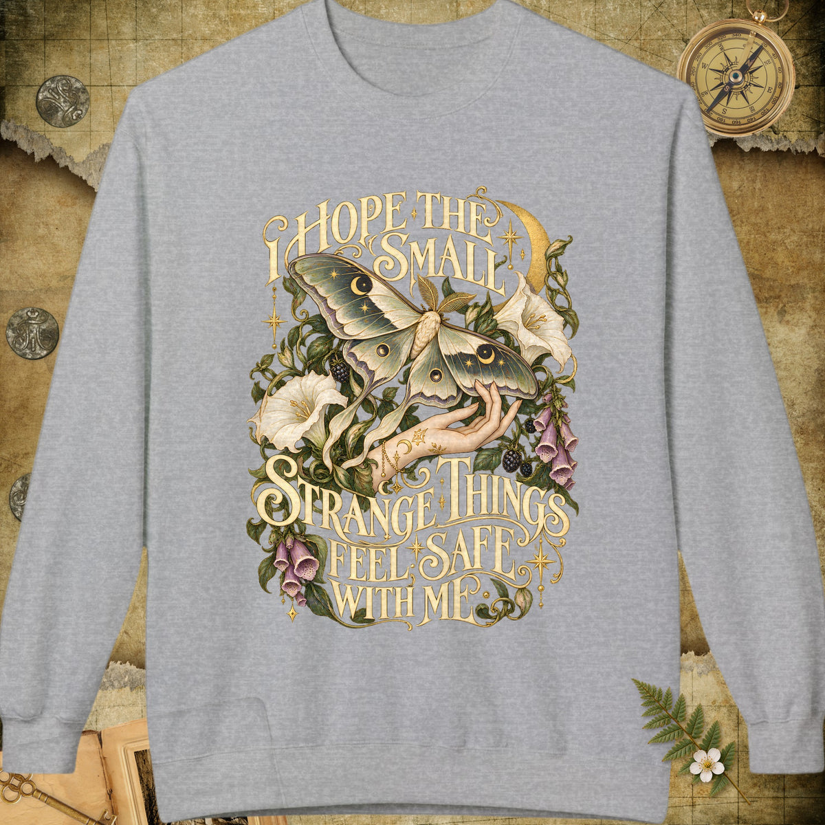 The Moth Whisperer Sweatshirt - Sport Grey
