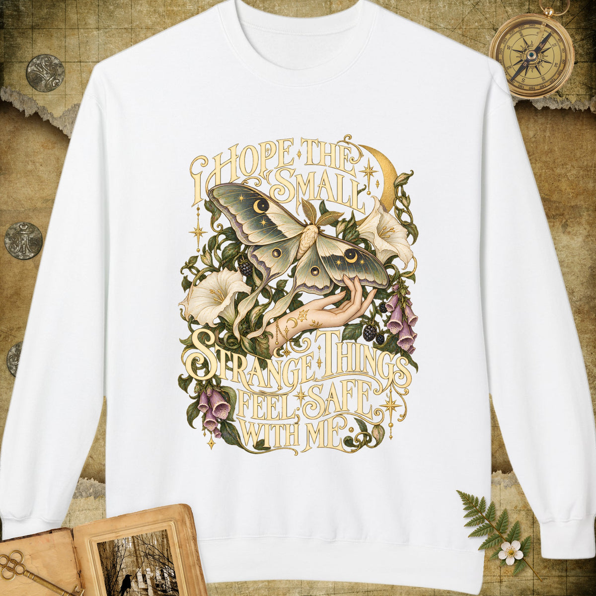 The Moth Whisperer Sweatshirt - White