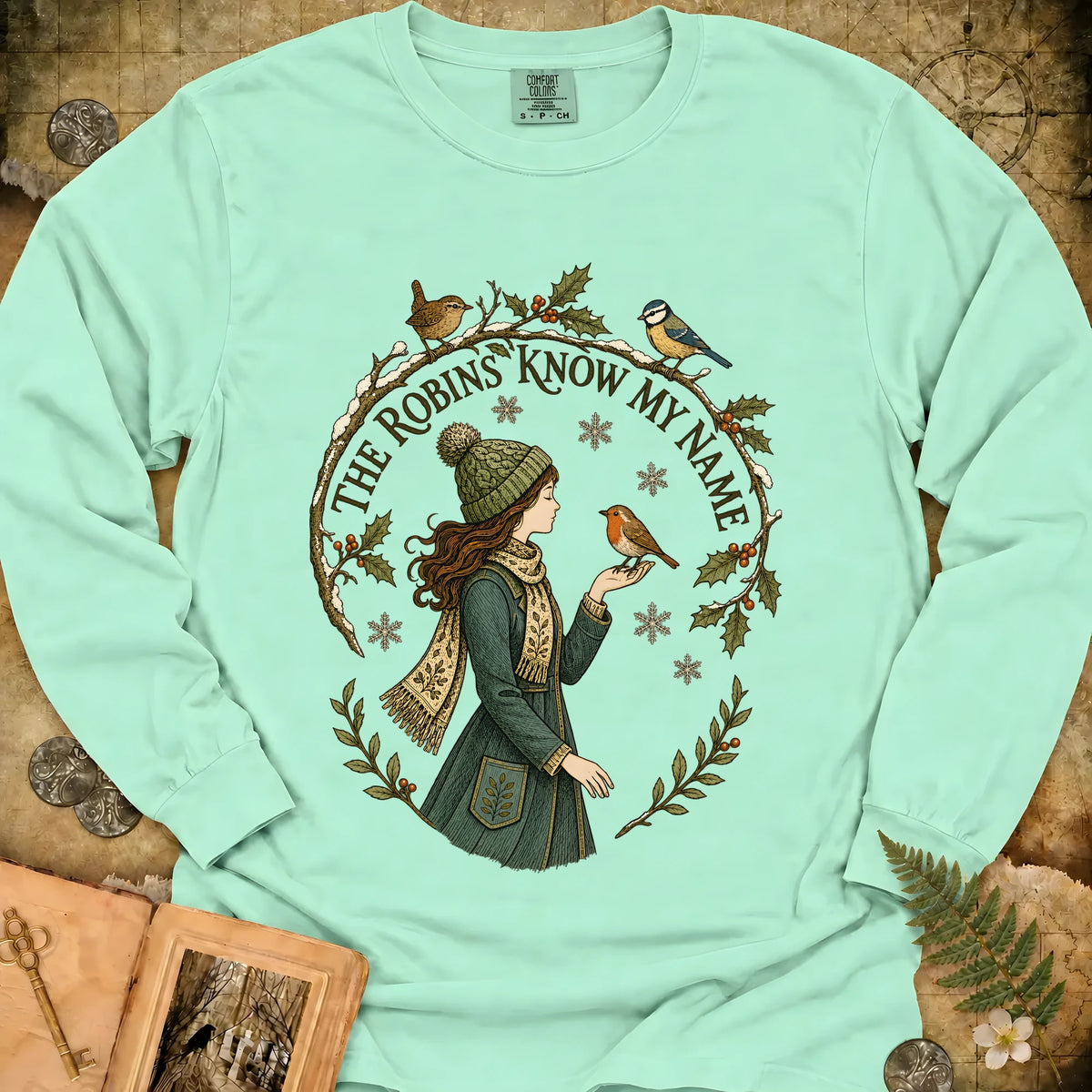 The Robins Know My Name Long Sleeve T-Shirt - Island Reef