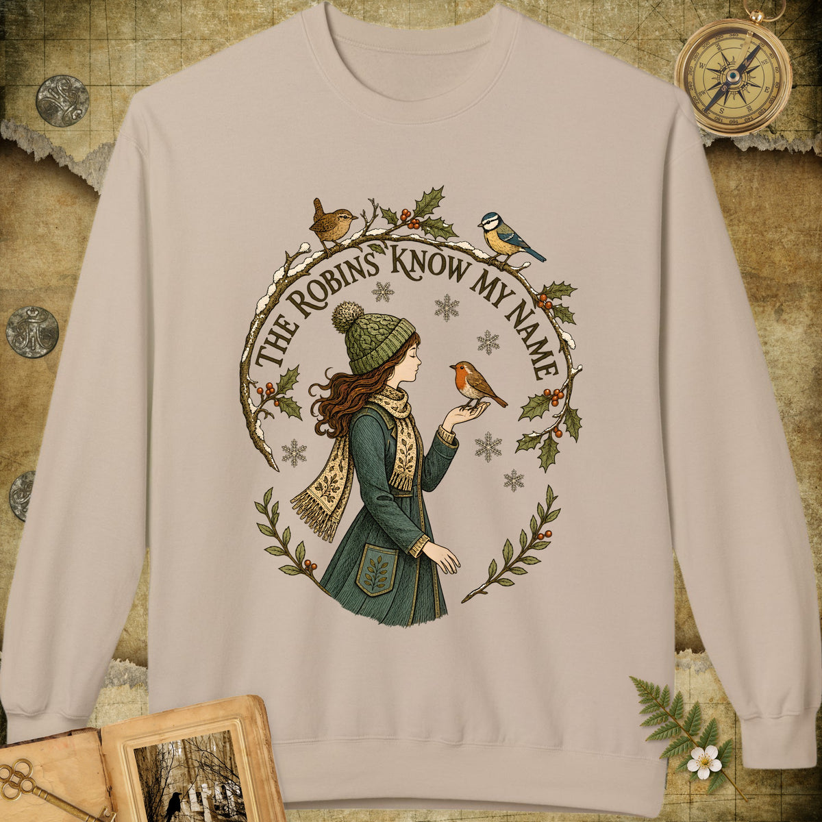 The Robins Know My Name Sweatshirt - Sand