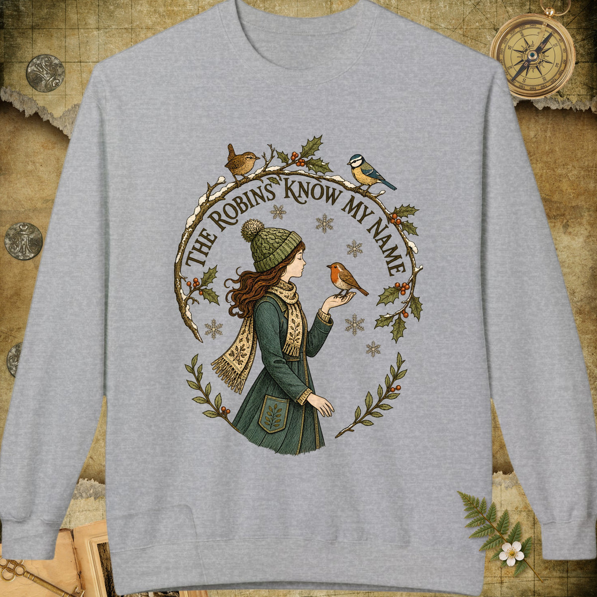 The Robins Know My Name Sweatshirt - Sport Grey