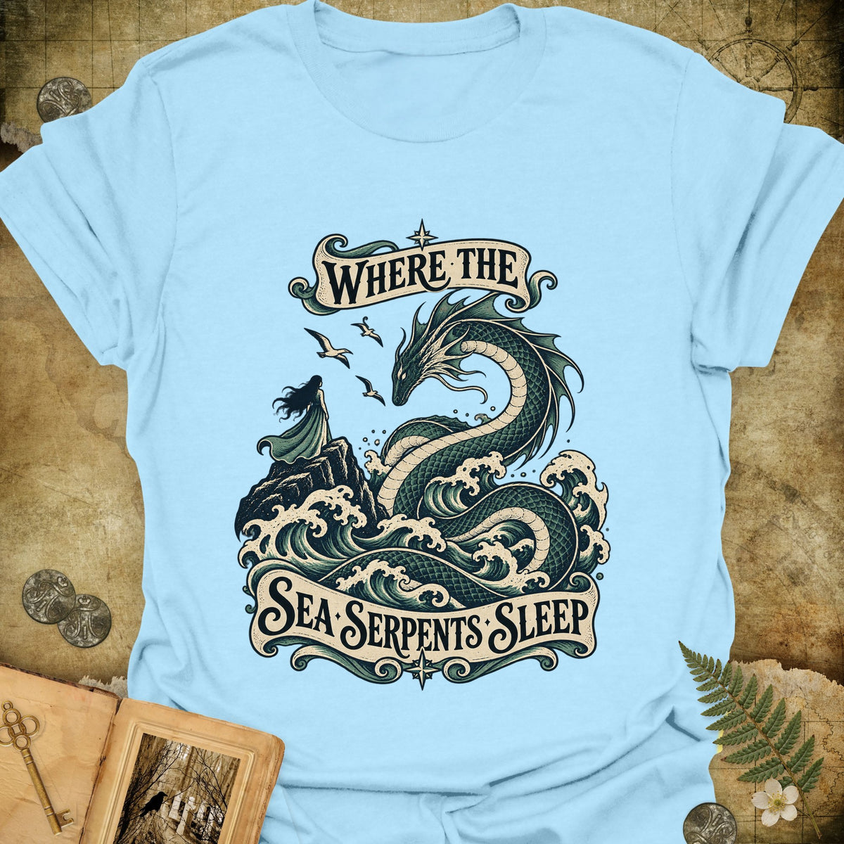 The Sea Serpents T-Shirt - Light Blue